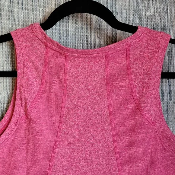 NWT Member's Mark Women's Pink Heather Soft Rib Cropped Tank Top Size Large - Picture 6 of 12